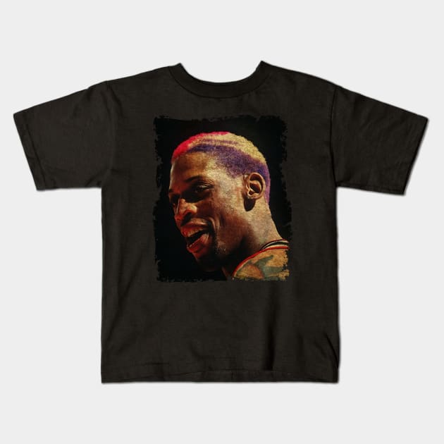 Rodman New Hair Kids T-Shirt by Omeshshopart